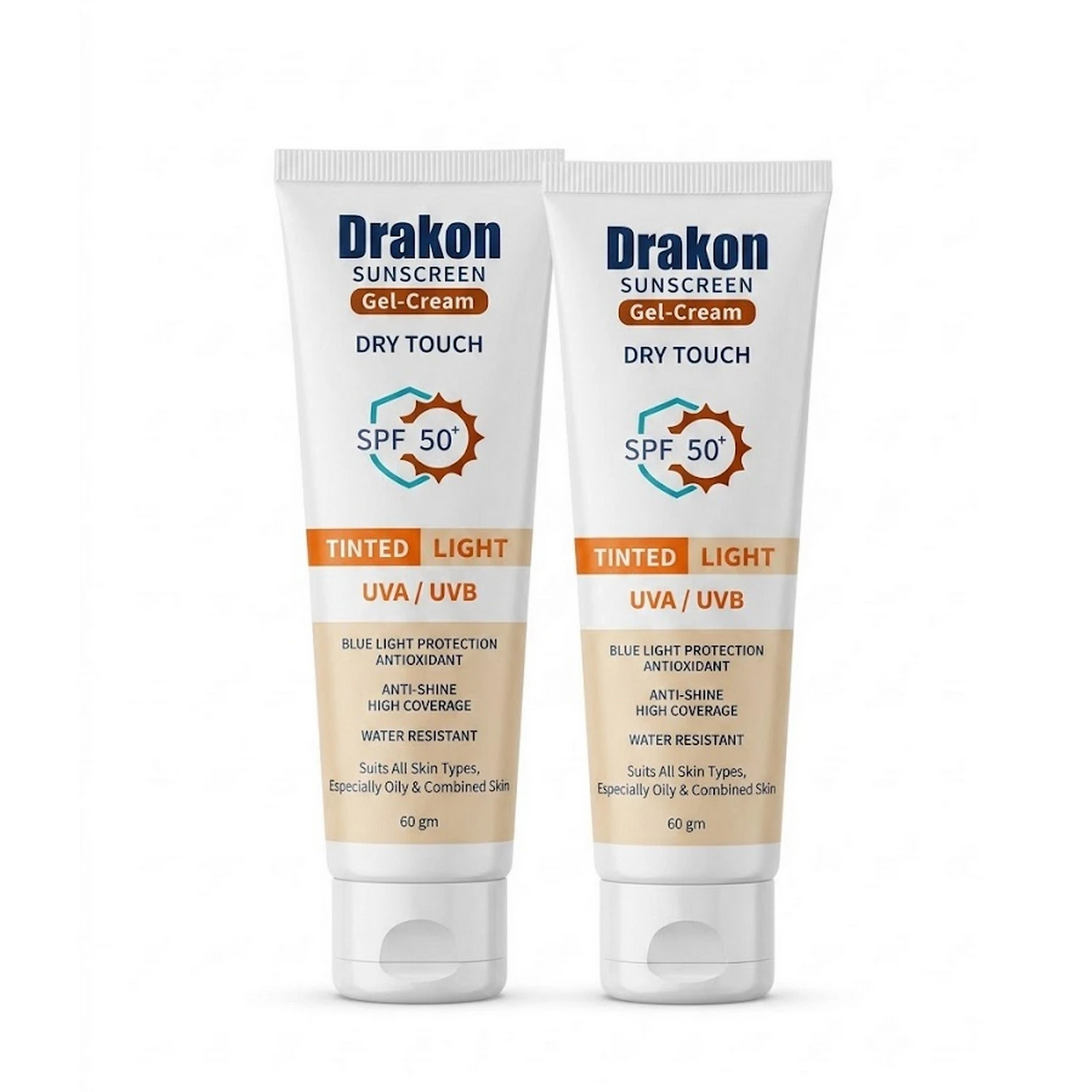 1+1 Offer Tinted Sunscreen SPF 50+ - Light Shade - Natural Protection & Coverage 120g